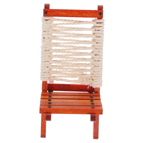 DRESSOOS Miniatur Puppenhaus Lounge Stuhl Miniatur Landschaft Faltbare Holz Mini Möbel von DRESSOOS