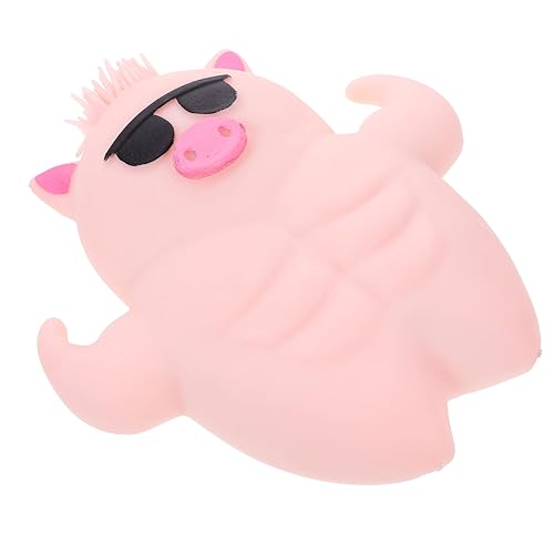DRESSOOS Lustige Muskelquetsching Ferkel, Um Schweinspielzeug (Internet Promi Muscle Ferkel) Zu Entlüften, 1Pc Sattel Squeeze Spielzeug Kompaktes Schweinchen Spielzeug Pig von DRESSOOS
