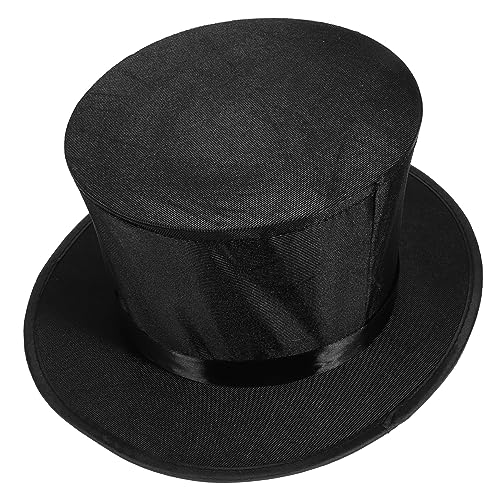 DRESSOOS schwarzer Zylinder für Erwachsene Verkleiden Sie Sich mit Hüten Kostüm Hut zaubererhut Halloweenkostüm Beschwören von Performance-Requisiten Zaubererkostüm Hut Feder von DRESSOOS