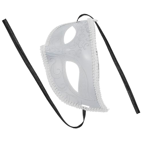 DRESSOOS Maskerade Für Frauen Halbgesicht Halloween Kostüme Requisite Dekorative Party Cosplay Weiß DRESSOOS Maskerade Für Frauen Halbgesicht Halloween Kostüme Requisite Dekorative Party Cosplay Weiß von DRESSOOS