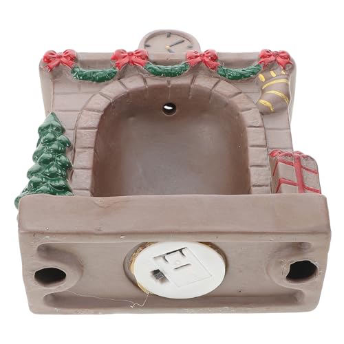 DRESSOOS Micro Landscape Weihnachtskamin Räuchergefäß Tischplatte Räucherstäbchen Rückfluss Räuchergefäß Ferienhaus Räucherkegel Brenner Weihnachten Räuchergefäß Räuchergefäße von DRESSOOS