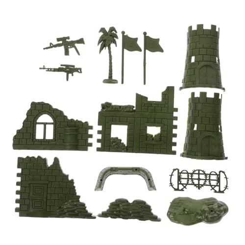 DRESSOOS Militärspielzeug Set Teiliges DIY Militärmodell aus Material Realistische Armeefiguren Leichtes Sandtisch Ornament für Jungen und Mädchen Dekoratives Miniatur Basis von DRESSOOS