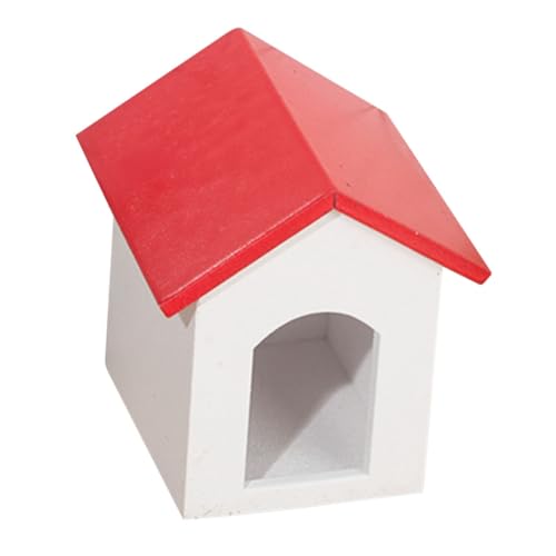 DRESSOOS Heimdeko Mini-Hausspielzeug Miniature House miniaturhaus holzhäuser Dollhouse Furniture Welpenspielzeug Spielzeuge Mini-Handwerk zu Hause winziges hölzern Hundehütte Zubehör Deko von DRESSOOS