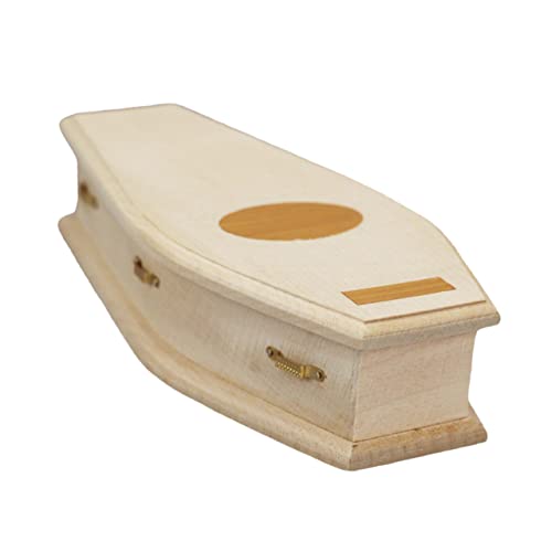 DRESSOOS Mini-Möbelmodell Miniature House miniaturhaus Geschenkidee DIY-Miniaturen stylingbã¼rsten Bausatz Karton Sarg Särge holzkiste schmuckkästchen unfertiger Holzsarg Mini- hölzern von DRESSOOS