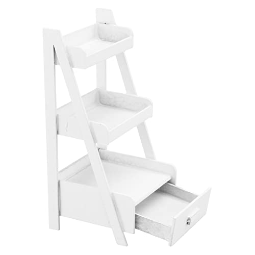 DRESSOOS Miniatur öbelmodell Simulation Storage Shelf Für Puppenhaus Dekoration Weißes Dreischichtiges Regal Für Und Zubehör DRESSOOS Miniatur öbelmodell Simulation Storage Shelf Für Puppenhaus Dekoration Weißes Dreischichtiges Regal Für Und Zubehör von DRESSOOS