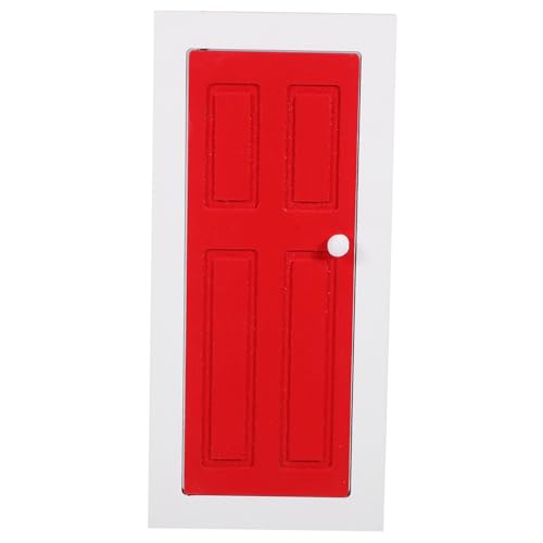 DRESSOOS Miniatur Puppenhaustür aus Hochwertigem Holz Rote Farbe Realistisch Öffnend Langlebig und Vielseitig als Puppenhaus Zubehör für Individuelle Gestaltung und Geschenkidee DRESSOOS Miniatur Puppenhaustür aus Hochwertigem Holz Rote Farbe Realistisch Öffnend Langlebig und Vielseitig als Puppenhaus Zubehör für Individuelle Gestaltung und Geschenkidee von DRESSOOS