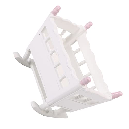 DRESSOOS Mini-Puppenbett aus Holz Miniatur-Wiege rosa für Jungen und Mädchen Puppenhaus- DRESSOOS Mini-Puppenbett aus Holz Miniatur-Wiege rosa für Jungen und Mädchen Puppenhaus- von DRESSOOS