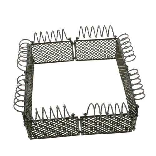 DRESSOOS Miniatur Zaun DIY Militärgrün Flexible Kunststoff Miniaturzäune für Mikro-Szene Realistisches Schutzgitter für Szenendekor Einfach zu Montieren für Modelle und Bastelprojekte von DRESSOOS