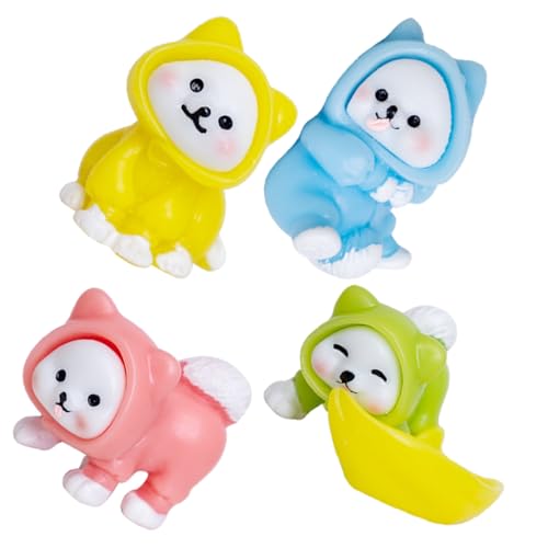 DRESSOOS Niedliche Mini-Hunde Aus Kunstharz 4 Stück Hundestatuen Dekoration Für Zuhause Und Büro Realistische Details DRESSOOS Niedliche Mini-Hunde Aus Kunstharz 4 Stück Hundestatuen Dekoration Für Zuhause Und Büro Realistische Details von DRESSOOS