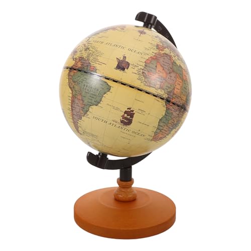 DRESSOOS -Ornament Dekorative Globe Ball Tischdekoration Vintage-Desktop- Desktop-Weltkugel Ornamente Dekorative Vintage dekorativer Bürodekor Metall von DRESSOOS