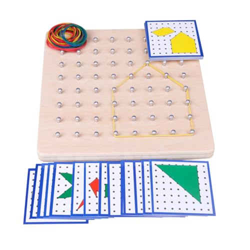 DRESSOOS Pädagogische Geometrische Nagelplatte Puzzle Bambus Intelligent von DRESSOOS