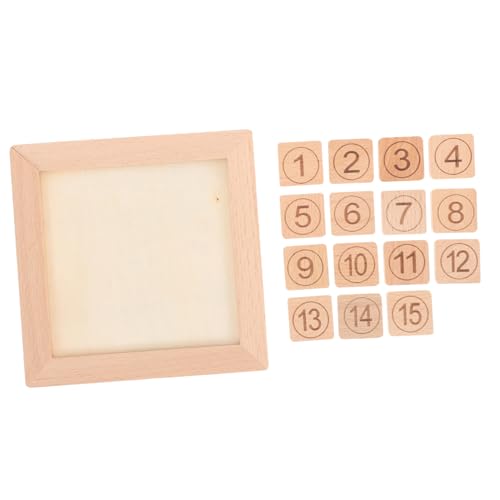 DRESSOOS Pädagogisches Holz Zahlen Puzzle für Schiebbares Denksportspielzeug zur Intelligenzentwicklung für Frühkindliche Bildung und Mathematikverständnis von DRESSOOS