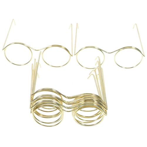 DRESSOOS Puppenbrillen Miniatur Brille Für Puppen Bastelzubehör Für Puppenoutfits Runde Goldene Rahmenlose Brille Für Kreative Bastelprojekte DRESSOOS Puppenbrillen Miniatur Brille Für Puppen Bastelzubehör Für Puppenoutfits Runde Goldene Rahmenlose Brille Für Kreative Bastelprojekte von DRESSOOS