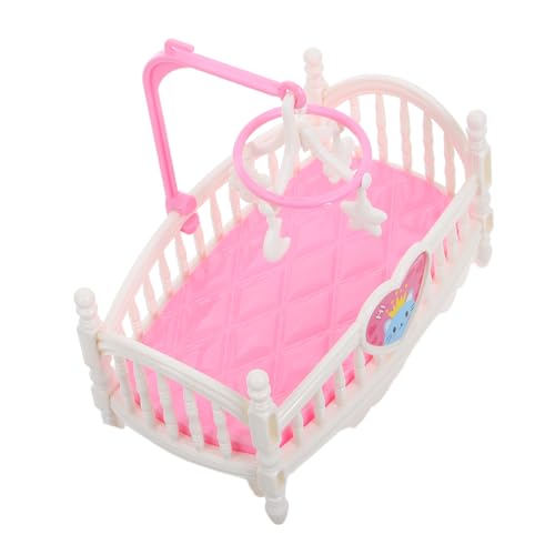 DRESSOOS Miniatur-puppenbett-Set Für Kinder Spielzeug Krippe Puppenhaus-zubehör Mit Weichem Bett Dekorative Requisiten von DRESSOOS