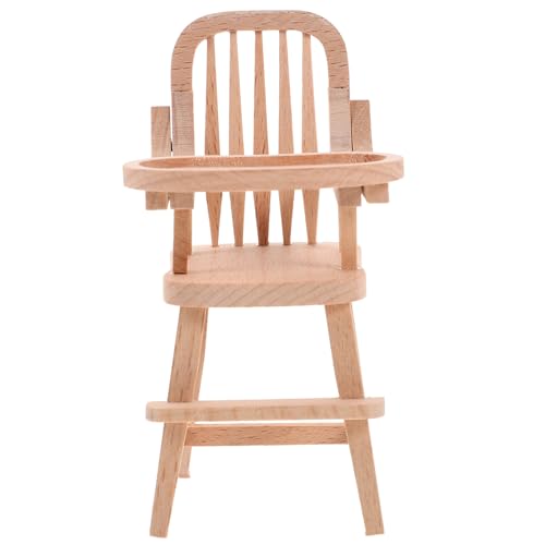 DRESSOOS Miniatur Möbel Puppenhausmöbel Hochstuhl Ornamente Für Kinder b Spielzeug Kinderspielzeug Desktop Zubehör Mini Spielzeug Esszimmerstuhl Puppenhaus Zubehör Miniaturmöbel Miniaturstuhl von DRESSOOS