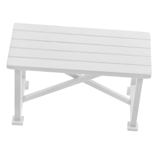 DRESSOOS Puppenhaustisch Puppenhausmöbelzubehör Feengartentisch Mini Terrassentisch Miniatur Gartentisch Miniatur Picknicktisch Puppenhaus Terrassenmöbel Spielzeughaus Holz Weiß DRESSOOS Puppenhaustisch Puppenhausmöbelzubehör Feengartentisch Mini Terrassentisch Miniatur Gartentisch Miniatur Picknicktisch Puppenhaus Terrassenmöbel Spielzeughaus Holz Weiß von DRESSOOS