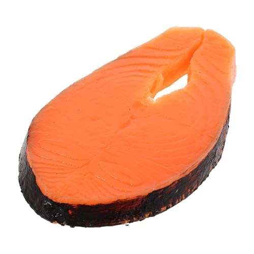 DRESSOOS Realistische künstliche Lachsscheiben, Simulation eines Sushi-Lebensmittelmodells für die japanische Küche, künstliche Lachs-Requisiten für Schaufenster und Szenenlayout-Dekoration DRESSOOS Realistische künstliche Lachsscheiben, Simulation eines Sushi-Lebensmittelmodells für die japanische Küche, künstliche Lachs-Requisiten für Schaufenster und Szenenlayout-Dekoration von DRESSOOS
