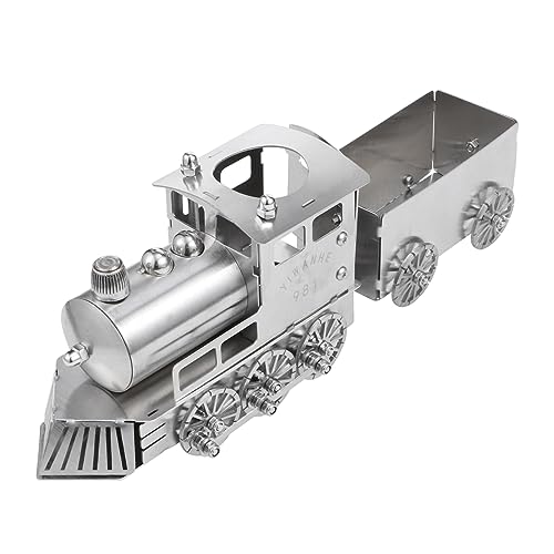 DRESSOOS Retro Stil Dampflok Modell aus Authentische Zugdekoration mit Waggon Langlebiges und Detailreiches Schreibtisch Ornament für Haus und Büro Einzigartiges für Eisenbahnliebhaber von DRESSOOS