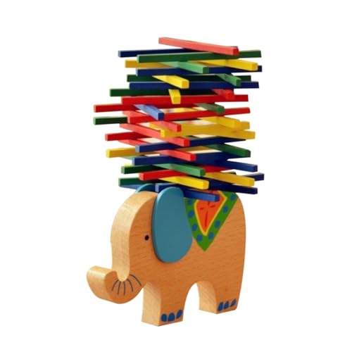 DRESSOOS Satz Balance-Spiele-spielset Spielzeug Holzbausteine Puzzle Hölzern Kind Farbstift von DRESSOOS