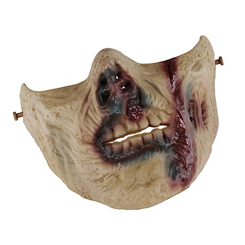 DRESSOOS Gruselige Halloween-Maske Halbgesichts- verstellbares Gummiband schützend atmungsaktiv für Maskerade Reisen von DRESSOOS