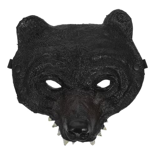 DRESSOOS Schwarze Bärenmaske Karnevalsmasken Maskenballmaske Damen Karnevalsmaske Basteln Mini Maskenballmasken Karnevalsmasken Dekorationen Partymasken Für Erwachsene Maskenballbärmaske von DRESSOOS