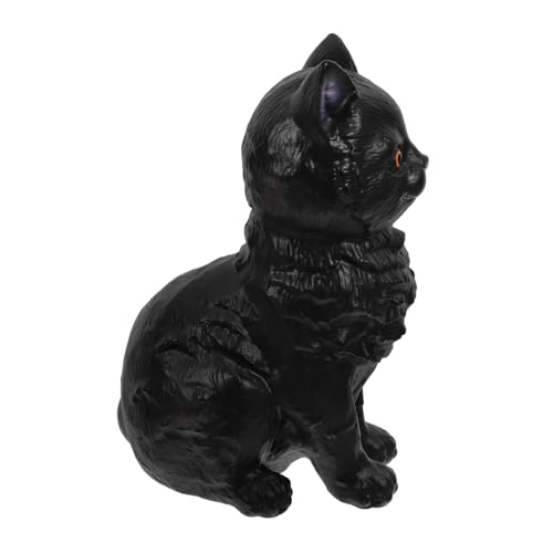 DRESSOOS Schwarzes Katzenspielzeug, Ausgestopftes Katzenmodell, Katzenornament Für Den Schreibtisch, Katzenstatue, Katzenfigur, Kleines Katzenornament, Dekorative Katzendekoration, Cartoon DRESSOOS Schwarzes Katzenspielzeug, Ausgestopftes Katzenmodell, Katzenornament Für Den Schreibtisch, Katzenstatue, Katzenfigur, Kleines Katzenornament, Dekorative Katzendekoration, Cartoon von DRESSOOS