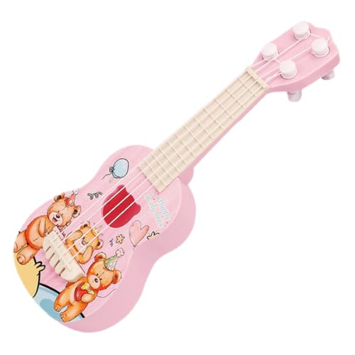 DRESSOOS Simulation Gitarre Musikinstrument Für Kinder Ukulele-Spielzeug Aus Kunststoff Gitarren-ukulelen Für Anfänger Wind-Ukulele-Spielzeug Karikatur Kleinkind Geschenk Plastik von DRESSOOS