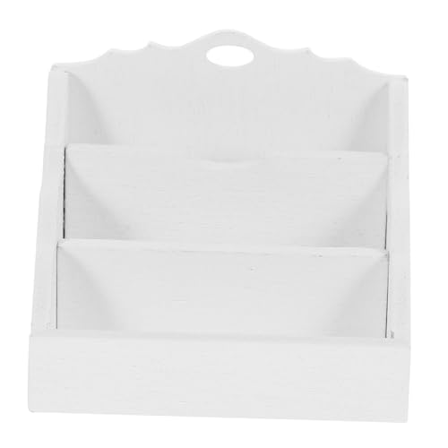 DRESSOOS Simuliertes Lagerregal Puppe Mädchen Halter Plüschtier Bausatz Mini-Regal Miniaturmöbel Mini-Ständer landschaftsbau mini Miniatur- -Requisite hölzern Weiß von DRESSOOS