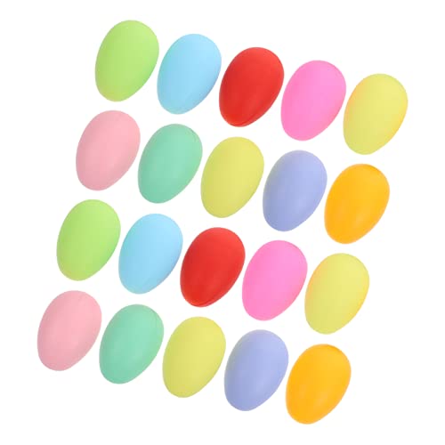 DRESSOOS Kleinkindspielzeug 50 Stück nachgeahmte Eier Minikorb Schaumeier für die Osterparty Kinderspielzeug Modelle Eier hängende Anhänger eier selber färben Füllung schmücken Geschenk von DRESSOOS