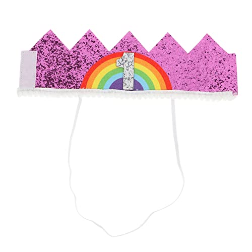 DRESSOOS Stirnband mit Krone für Geburtstage für Jungen und Mädchen Baby-Geburtstagsparty-Zubehör Regenbogen-Design leicht modisch DRESSOOS Stirnband mit Krone für Geburtstage für Jungen und Mädchen Baby-Geburtstagsparty-Zubehör Regenbogen-Design leicht modisch von DRESSOOS