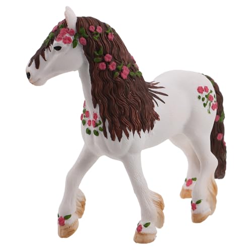 DRESSOOS Lebendiges Pferdespielzeug Authentisches Für Jungen Und Mädchen Spielzeugpferde Blumen Pferdespielzeug Für Jungen Und Mädchen Pferdeornamente von DRESSOOS