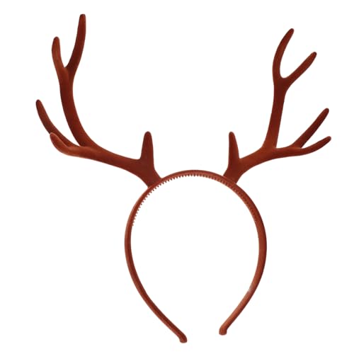 DRESSOOS Weihnachtliches Hirschgeweih Haarreif Damen Party Kopfschmuck Kostüm Accessoire für Teen Mädchen Vielseitig als Foto Requisite und Dekoration Geeignet von DRESSOOS