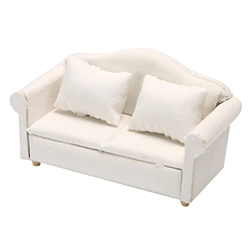 DRESSOOS Weißes Stoffsofa, Mini Hauszubehör, Miniatur Puppendekor, Miniaturmöbel, Praktisches Mini Sofa, Dekoratives Mini Sofa, Mini Haussofa, Kleines Sofa, Mini Sofa Requisite DRESSOOS Weißes Stoffsofa, Mini Hauszubehör, Miniatur Puppendekor, Miniaturmöbel, Praktisches Mini Sofa, Dekoratives Mini Sofa, Mini Haussofa, Kleines Sofa, Mini Sofa Requisite von DRESSOOS