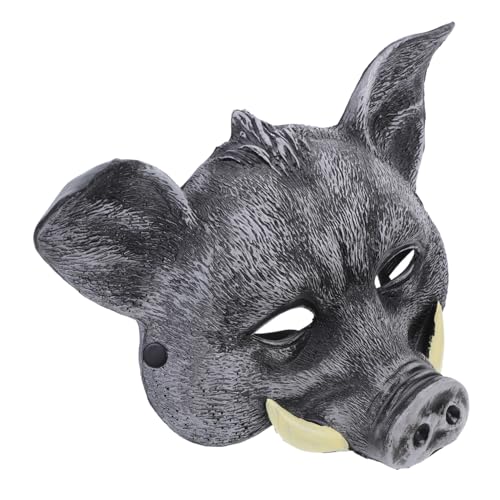 DRESSOOS Wildschwein Maske Halloween Realistische Gesichtsmaske Masken Tierische Halbmasken Geisterkostüm Tierkopfmasken Einhorn-maske Nase Schweinekopfmasken -cosplay Hyäne Pu Black DRESSOOS Wildschwein Maske Halloween Realistische Gesichtsmaske Masken Tierische Halbmasken Geisterkostüm Tierkopfmasken Einhorn-maske Nase Schweinekopfmasken -cosplay Hyäne Pu Black von DRESSOOS
