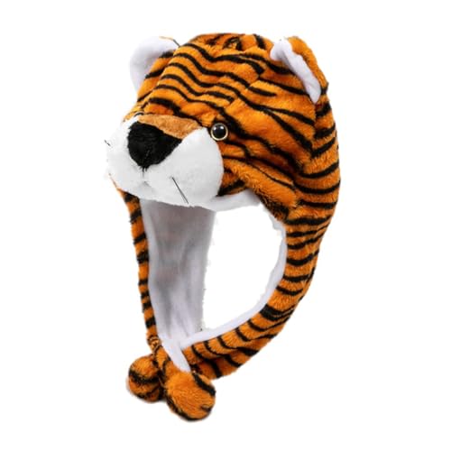 DRESSOOS Wintermütze Tigerform Plüschhut Bequeme Niedliche Tiermütze für Jungen und Mädchen Festliches Kostümzubehör für Geburtstags Neujahrsfeiern DRESSOOS Wintermütze Tigerform Plüschhut Bequeme Niedliche Tiermütze für Jungen und Mädchen Festliches Kostümzubehör für Geburtstags Neujahrsfeiern von DRESSOOS