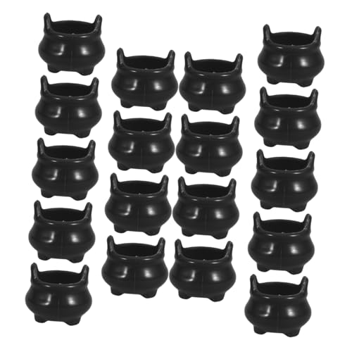 DRESSOOS 20 Stücke Halloween Kessel Miniatur Topf Für Party Schwarz Miniatur Kessel Töpfe von DRESSOOS