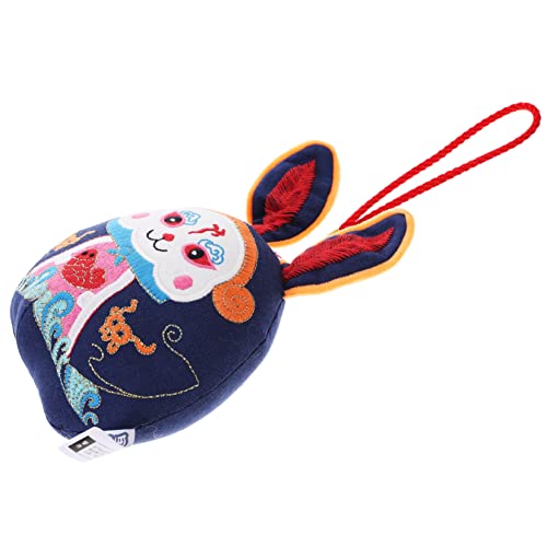 DRESSOOS Wufu-Kaninchen-Verzierung chinesische neujahrsdekoration Hasen anhänger Plüschtier Spielzeuge Plüsch-Kaninchen-Puppe Kaninchenpuppenspielzeug empfindlich schmücken Geschenk Baby von DRESSOOS