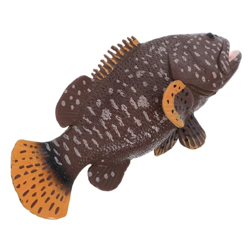 DRESSOOS Zackenbarsch Modell, Tierfiguren, Modellfisch, Seefischfigur, Kleine Fischfiguren, Lebensechte Simulation, Fischmodell, Kleine Fischdekoration, Fischmodell, Realistische von DRESSOOS