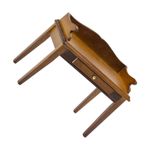 DRESSOOS Mini Puppenhaus Zubehör Für Puppenhäuser Mädchen Spielzeug Puppenhaus Schreibtisch Tischspiegel Mini-Dinge Mini- Miniatur Tragehilfe Für Babypuppen Wiedergeborene Puppe Minipuppe Möbel Birke von DRESSOOS
