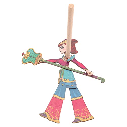 DRESSOOS Zum Westen Schattenpuppenspiel Holzpuppe Traditionelles Schattenpuppenspiel Schattenpuppen Requisit Für Den Kindergarten DIY Schattenpuppenspiel Set Puppentheater Für Kinder von DRESSOOS