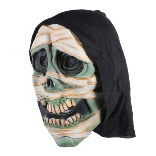 DRESSOOS grüne Gesichtsmaske halloween kostüm halloween costume horror mask Halloween-Dekor Cosplay-Maske kleidung Horror böse Maske Kopfbedeckung Maske grüne schmücken Emulsion von DRESSOOS