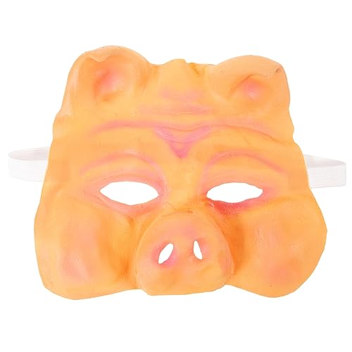 DRESSOOS halloween masken halloweenmaske gefälschte Schweinemaske Tiermasken Halloweenkostüm Halloween-Maske Maskerade liefert Emulsion Kleidung Kettensäge bilden Requisiten von DRESSOOS