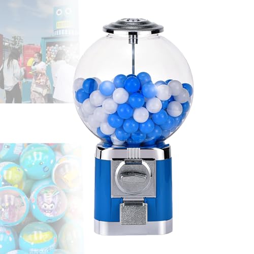 Kaugummi-Maschine, großer Seifenblasenspender, Ball, Großverkauf, mit Schlüssel, klassisches Kapselspielzeug, Süßigkeitenmaschine, Blau von DRFGHK