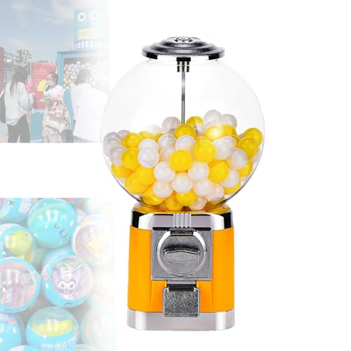 Kaugummi-Maschine, großer Seifenblasenspender, Ball, Großverkauf, mit Schlüssel, klassisches Kapselspielzeug, Süßigkeitenmaschine, Gelb von DRFGHK