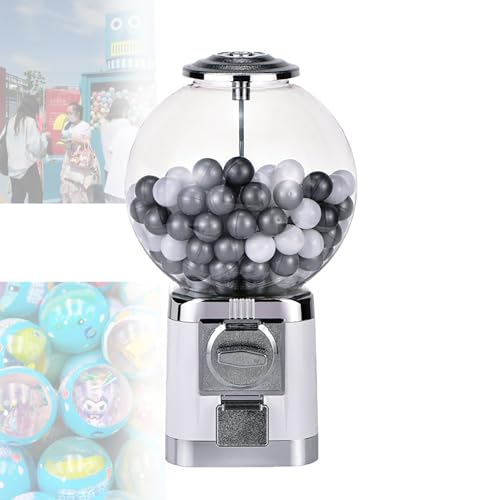 Kaugummi-Maschine, großer Seifenblasenspender, Ball, Großverkauf, mit Schlüssel, klassisches Kapselspielzeug, Süßigkeitenmaschine, Weiß von DRFGHK