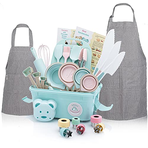 Kinder-Backset, echtes Kochset für Kinder, Backzubehör mit Schürzen für Erwachsene und Kinder – echte Werkzeuge für echtes Kochen, Kinder-Backsets für Mädchen und Jungen, Kinderkochen, Geschenk-Set von DRIRO