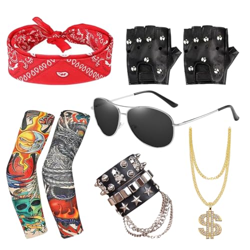 DRJCKOLOTH Hip Hop Kostüm Set,Hip Hop Punk Accessoires,Zuhälter Kostüm Set,Hip Hop Kostüm Accessories Set,Dollar Zeichen Ringe Sonnenbrille Set,Mottopartys Cosplay DRJCKOLOTH Hip Hop Kostüm Set,Hip Hop Punk Accessoires,Zuhälter Kostüm Set,Hip Hop Kostüm Accessories Set,Dollar Zeichen Ringe Sonnenbrille Set,Mottopartys Cosplay von DRJCKOLOTH