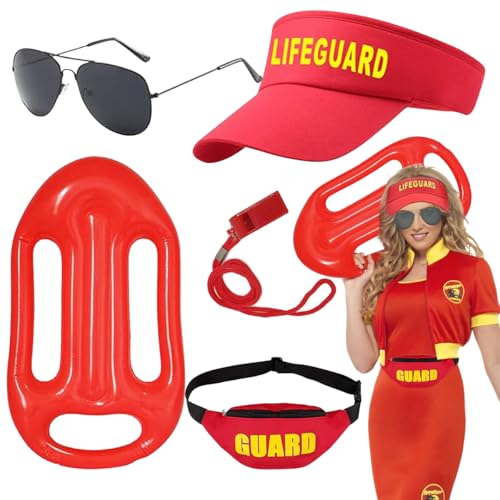 DRJCKOLOTH Life Guard Kostüm Zubehör,Rettungsschwimmerhut,Rettungsschwimmer Kostüm Set, Sonnenbrille,Bademeister Kostümzubehör,für Karneval Halloween DRJCKOLOTH Life Guard Kostüm Zubehör,Rettungsschwimmerhut,Rettungsschwimmer Kostüm Set, Sonnenbrille,Bademeister Kostümzubehör,für Karneval Halloween von DRJCKOLOTH