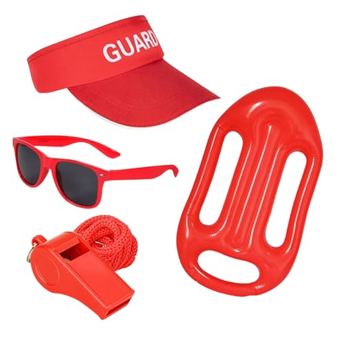 DRJCKOLOTH Life Guard Kostüm Zubehör,Rettungsschwimmerhut,Rettungsschwimmer Kostüm Set, Sonnenbrille,Bademeister Kostümzubehör,für Karneval Halloween DRJCKOLOTH Life Guard Kostüm Zubehör,Rettungsschwimmerhut,Rettungsschwimmer Kostüm Set, Sonnenbrille,Bademeister Kostümzubehör,für Karneval Halloween von DRJCKOLOTH