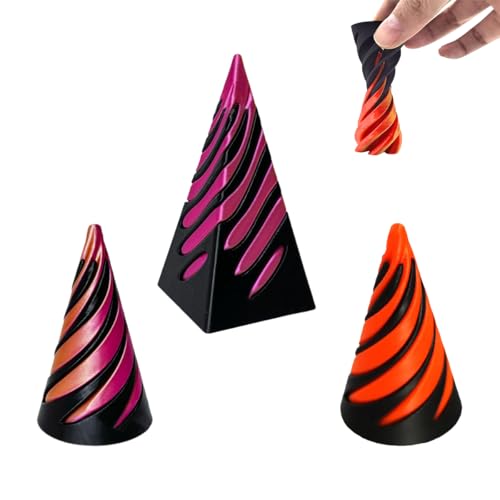 DRJCKOLOTH 3D Spiralkegel Fidget Spielzeug, Stress Abbau, Angstlinderung, Aufmerksamkeit, Konzentration, Entspannung, Alle Altersgruppen, 5 cm, Kunststoff von DRJCKOLOTH